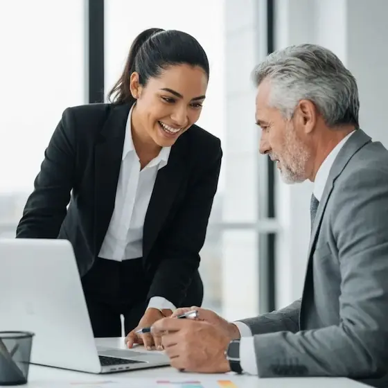 Equipe profissional diversa